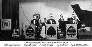 Billie with his Ace of Spades Dance Band, c. 1938